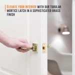 Pack of - 4 Door Latch Brass Tubular Latch Mortice 75mm | Tubular Door Latch for Kitchen, Bathroom, | Door Barrel Compatible with Various Door Lock Handles (Brass 75mm, Pack of - 4)