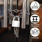 Heavy Duty Padlock 40 mm with 4 Keys, Locks with Keys, Padlock, Locker Padlock with Key for Locker, Sheds, Garages, Fences and Garden Applications