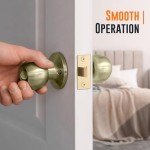 Pack of - 4 Door Latch Brass Tubular Latch Mortice 75mm | Tubular Door Latch for Kitchen, Bathroom, | Door Barrel Compatible with Various Door Lock Handles (Brass 75mm, Pack of - 4)