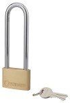 THIRARD Type-1 Brass Padlock - Reinforced Pin Mechanism - Heavy-Duty Weatherproof Lock for Sheds, Lockers, Gates, and More - Keyed Alike - Single Pack