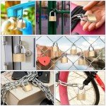 Yaocom 24 Pcs Solid Brass Keyed Padlock, Small Padlock with Keys, Yellow Gym Lock, Strong Pad Locks with Same Key for Luggage Toolbox (25mm)