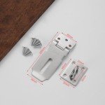 HRLORK Door Padlock Hasp Stainless Steel Clasp with Screws Staple Shed Lock Latch Heavy Duty Gate Lock for Outdoor Garden Door