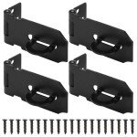 3 Inch Door Lock Hasp Latch, Security Packlock Clasp Hasp Lock Latch, Stainless Steel Gate Lock Hasp for Outdoor Fence Gate,Barn Door,Shed Closet Cabinet, Drawer, Black Finish with Screws, 4 Pack