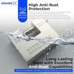 DIEMER® Defender [Anti-Rust] Heavy Duty Container Padlock with 5 Keys - Waterproof Padlock, for Containers, Sheds, Garage Doors, Indoor and Outdoor Doors, Warehouse Doors (84mm)