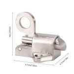 Urjumpea Door Latch Lock Stainless Steel Security Pull Ring Spring Automatic Bounce Door Bolt Gate Latch for Window Shed Gate Toilet Bedroom