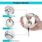 Fuaxat 2Pack Disc Locks Keyed Alike, 2-3/4"(70mm) Storage Locks for Storage Unit, Outdoor Waterproof Stainless Steel Padlocks for Storage Locker, Shed, Gate, Fence, Heavy Duty Discus Keyed Padlock