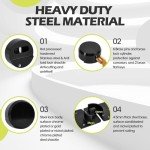 BEVISKkki 2 Pack Van Door Locks Keyed Alike, Heavy Duty Puck Lock for Van, High Security Anti Theft Cargo Van Door Lock w/Hasp Solid Steel Hidden Shackle Padlock w/Keys for Shed Trailer Truck