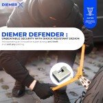 DIEMER® Defender [Anti-Rust] Heavy Duty Container Padlock with 5 Keys - Waterproof Padlock, for Containers, Sheds, Garage Doors, Indoor and Outdoor Doors, Warehouse Doors (84mm)
