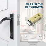 4 Pack 45mm Tubular Latch Door Latches for Internal Door Tubular Mortice Latches with Polished Plate Screws Polished Silent Door Latch Compatible with Various Door Lock Handles