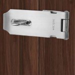 HRLORK Door Padlock Hasp Stainless Steel Clasp with Screws Staple Shed Lock Latch Heavy Duty Gate Lock for Outdoor Garden Door