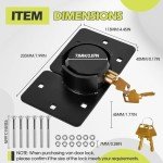 BEVISKkki 2 Pack Van Door Locks Keyed Alike, Heavy Duty Puck Lock for Van, High Security Anti Theft Cargo Van Door Lock w/Hasp Solid Steel Hidden Shackle Padlock w/Keys for Shed Trailer Truck