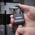 Maudex® IP450 Heavy Duty Padlocks 4-Pack with 12 Keys - Outdoor Weatherproof, Tough Steel Shackle, Durable Rubber Ring with PVC Cover for Gate, Shed, Garage, Fence