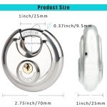 Fuaxat 2Pack Disc Locks Keyed Alike, 2-3/4"(70mm) Storage Locks for Storage Unit, Outdoor Waterproof Stainless Steel Padlocks for Storage Locker, Shed, Gate, Fence, Heavy Duty Discus Keyed Padlock