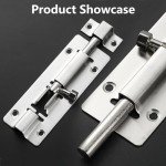 DOETYD Door Lock with Bolt 3 Inch Stainless Latches Slide Door Lock with Screws for Shed Garden Bathroom Garage
