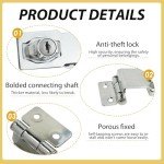 Keyed Hasp Lock 90 Degrees Right Angle Lock Hasp Twist Knob Keyed Locking Hasp Shed Locks Safety Door Clasp Door Bolt Heavy Duty Latch Buckle Small Hasp with Padlock Key and Screw for Cupboard(3 Inch)