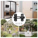 180 Degree Flip Barn Door Lock, Safety Door Bolt Latch Lock, Strong Anti Rust Garden Gate Lock, Security Lock Latch with Screws for Internal Door Shed Bathroom Toilet Shed (Black-1PC)