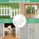 M METERXITY 2-Pack Self-Closing Latch Aluminum Alloy Automatic Window Sliding Latches with Screws Pull Ring Spring Load Door Lock for Door/Window/Toilet/Fence/Drawer [White]