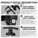 Gnellkoor 5½" Stem Shed Door Latch T-Handle Lock Kit with 4 Keys,Storage Barn Shed Door Hardware Lock Set
