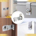 Keyed Hasp Lock 90 Degrees Right Angle Lock Hasp Twist Knob Keyed Locking Hasp Shed Locks Safety Door Clasp Door Bolt Heavy Duty Latch Buckle Small Hasp with Padlock Key and Screw for Cupboard(3 Inch)