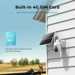 Tefrio Cellular Security Camera with Built-in 4G SIM Card