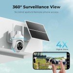 Tefrio Cellular Security Camera with Built-in 4G SIM Card
