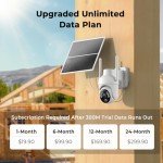 Tefrio Cellular Security Camera with Built-in 4G SIM Card