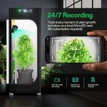 VIVOSUN GrowCam C4, 2K QHD WiFi Smart Camera for Grow Tent & VGrow Smart Grow Box, Timelapse, Night Vision, SD Card Storage, 2-Way Audio, App Control