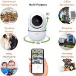 MOBI MobiCam HDX Smart HD Wi-Fi Pan and Tilt Home Monitoring Camera 2 Pack - Home Monitoring System with Two Way Audio - Live Streaming - Instant Alerts