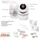 MOBI MobiCam HDX Smart HD Wi-Fi Pan and Tilt Home Monitoring Camera 2 Pack - Home Monitoring System with Two Way Audio - Live Streaming - Instant Alerts