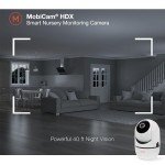 MOBI MobiCam HDX Smart HD Wi-Fi Pan and Tilt Home Monitoring Camera 2 Pack - Home Monitoring System with Two Way Audio - Live Streaming - Instant Alerts
