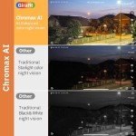 Girafit 3MP 2K Window Camera, 2.4GHz 5GHz WiFi Cameras for Home Security, 2 Pack with ChroMax Al Color Night Vision, Person and Motion Detection, 24/7 Recording,