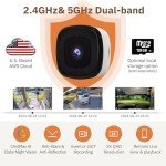Girafit 3MP 2K Window Camera, 2.4GHz 5GHz WiFi Cameras for Home Security, 2 Pack with ChroMax Al Color Night Vision, Person and Motion Detection, 24/7 Recording,