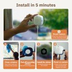 Girafit 3MP 2K Window Camera, 2.4GHz 5GHz WiFi Cameras for Home Security, 2 Pack with ChroMax Al Color Night Vision, Person and Motion Detection, 24/7 Recording,
