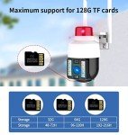 N_EYE Outdoor 5G WiFi Security Cameras,8MP/4K 360 Degree Dome Surveillance Cameras,5X Zoom, 2-Way Audio Security PTZ Camera, IP66 Waterproof Outdoor Camera,Cloud Storage/Support SD Card