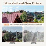 Girafit 3MP 2K Window Camera, 2.4GHz 5GHz WiFi Cameras for Home Security, 2 Pack with ChroMax Al Color Night Vision, Person and Motion Detection, 24/7 Recording,