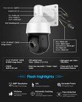 VIKYLIN Outdoor 8MP PTZ POE+Starlight IP Camera 25x Optical Zoom,4K@30fps Auto Tracking,5mm-125 mm Lens High Speed Dome(240°/s), AI Face/Human/Vehicle Detection, Perimeter Protection, 328ft IR Outdoor