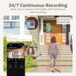 Girafit 3MP 2K Window Camera, 2.4GHz 5GHz WiFi Cameras for Home Security, 2 Pack with ChroMax Al Color Night Vision, Person and Motion Detection, 24/7 Recording,