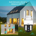 N_EYE Outdoor 5G WiFi Security Cameras,8MP/4K 360 Degree Dome Surveillance Cameras,5X Zoom, 2-Way Audio Security PTZ Camera, IP66 Waterproof Outdoor Camera,Cloud Storage/Support SD Card