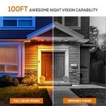 SMARTG Outdoor Bullet Camera,1080P HD, 100ft Night Vision, 2-Way Talk,2.4G Wi-Fi, 120° Viewing Angle, Micro SD Card, Cloud Storage, Siren Alarm, Compatible with Alexa, Works with Google Assistant
