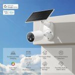 Tapo C425 KIT(Renewed) 2K 4MP QHD Solar Security Camera, with Rechargeable Battery, Solar Panel for Continuous Power,Indoor&Outdoor, Color Night Vision,AI Detection,Works with Alexa, No Monthly Fee