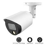 R-Tech 4K(8MP) TVI Bullet Outdoor Security Camera with HD Night Color Vision, Analog Camera, IP67 Outdoor Weatherproof, 4-in-1 AHD/CVBS/CVI/TVI– 2.8mm Fixed Lens – White