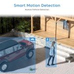HITOSINO 5MP Wired PoE IP Camera Outdoor, Human/Vehicle Detection, 0.004Lux Low Illumination,164ft EXIR Distance, 1/2.8'' CMOS, 2.8mm Lens for 110° Wide Angle, Built-in Mic, IP67 Waterproof