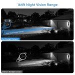 HITOSINO 5MP Wired PoE IP Camera Outdoor, Human/Vehicle Detection, 0.004Lux Low Illumination,164ft EXIR Distance, 1/2.8'' CMOS, 2.8mm Lens for 110° Wide Angle, Built-in Mic, IP67 Waterproof
