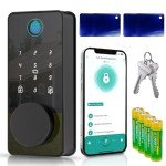 biquole Smart Lock, Fingerprint Deadbolt Door Lock,7-in-1 Keyless Entry Door Lock with App Control,Electronic Touchscreen Keypad,Biometric Door Locks for Front Door
