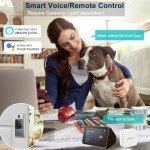 YYTDZSW Smart Front Door Lock Set, Keyless Entry Door Lock Deadbolt with Front Door Handle Set, Touchscreen Keypad Fingerprint Smart Door Lock, Bluetooth App Control, Satin Nickel
