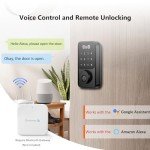 Jacchozhi 3D Face Recognition Smart Lock,Face ID Digital Door Lock,Electronic Bluetooth Keypad Keyless Entry Smart Deadbolt for Front Door, App Control, Temporary Passcode, Auto Lock, IP54 Waterproof