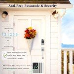 YYTDZSW Smart Front Door Lock Set, Keyless Entry Door Lock Deadbolt with Front Door Handle Set, Touchscreen Keypad Fingerprint Smart Door Lock, Bluetooth App Control, Satin Nickel