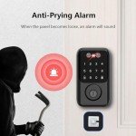Jacchozhi 3D Face Recognition Smart Lock,Face ID Digital Door Lock,Electronic Bluetooth Keypad Keyless Entry Smart Deadbolt for Front Door, App Control, Temporary Passcode, Auto Lock, IP54 Waterproof