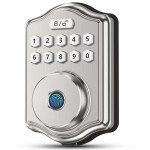 52HZ Fingerprint Door Lock, Keyless Entry Door Lock with Code, Voice Guidance Electronic Keypad Deadbolt Smart Locks for Front Door, Anti-Peeping Password, Auto Lock, Easy to Install, Satin Nickel