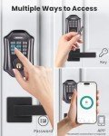 MENDOCK UF01 GreenShield Touch-Control Keyless Entry Door Lock with Smartphone Control, Fits Standard Door Thickness (1-3/8′′ and 2-1/5′′), Weatherproof, Guest Activity, App Controll (Venetian Bronze)